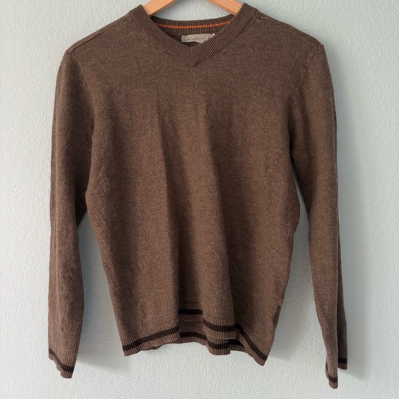 Smartwool V-Neck Sweater 100% Merino Wool - Picture 1 of 12